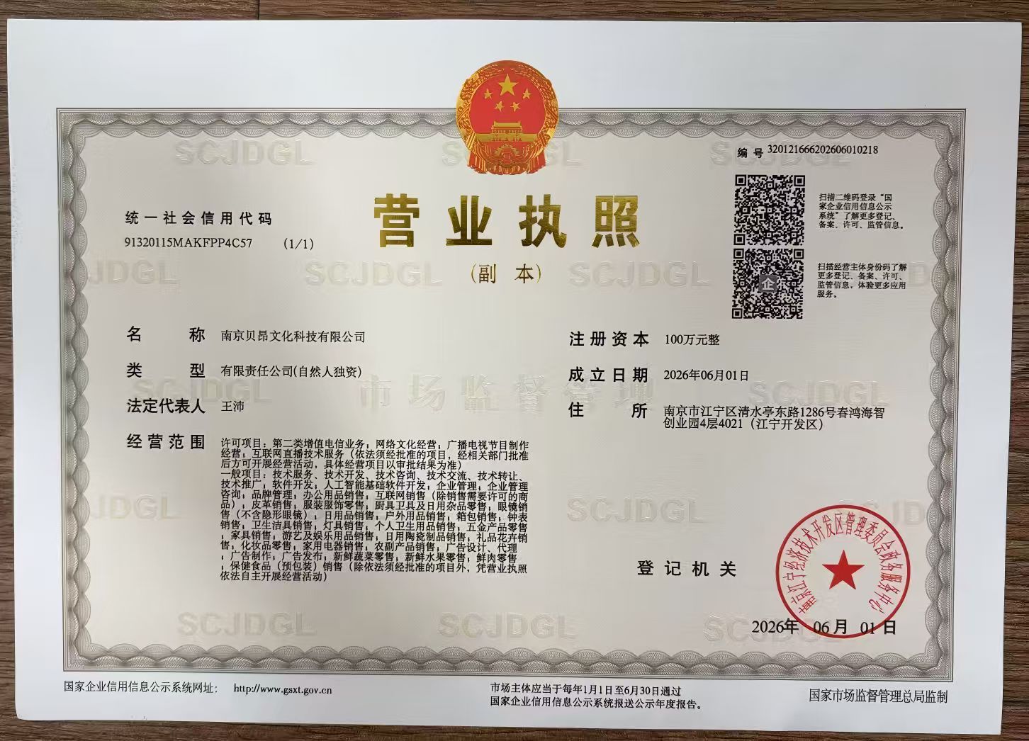 企业执照